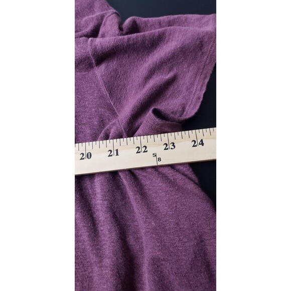 Eileen Fisher Tee Shirt 1X Purple 100% Organic Linen Slub Casual Autumn Fall - Picture 6 of 7